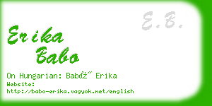 erika babo business card